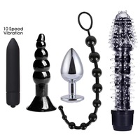 BDSM ensemble Kits Bondage Gear menottes pinces à mamelon fouet fessée Plug Anal anneau vibrateur adulte SM jouets sexuels pour femmes hommes