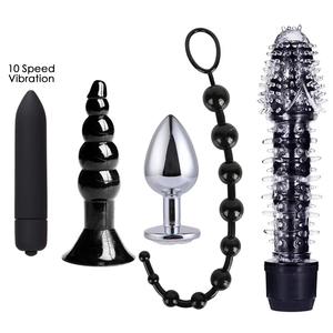 BDSM Set Kits Bondage Gear Esposas Pezón Abrazaderas Látigo Nalgadas Anal Plug Ring Vibrador Adulto SM Juguetes sexuales para Mujeres Hombres - Product Image 5