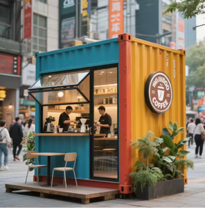 Toko Mobile yang Dapat Diperluas 10ft 20ft, Bar Kontainer Kontemporer dan Kedai Kopi Pop-up, Toko Serba Ada Modular yang Dapat Dipindahkan - Product Image 2