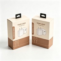 Boîte d'emballage pour produits numériques 3C, boîte couleur personnalisée avec logo imprimé pour chargeurs de téléphone, boîte en papier de texture premium biodégradable