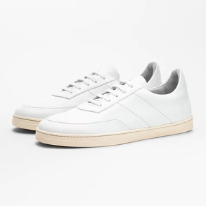 Chaussures de skate plates en gros d'usine pour hommes, chaussures décontractées, chaussures de marche en cuir de vache respirant avec semelle extérieure en caoutchouc - Product Image 1
