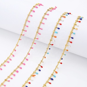 ส่วนประกอบสร้อยคอรูปใบไม้เคลือบสีทองสแตนเลสสตีล สำหรับทำเครื่องประดับ DIY สร้อยข้อมือ งานฝีมือ และอุปกรณ์เสริม - Product Image 4