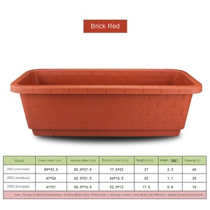 Jardinera Rectangular Extra Grande de Plástico Transpirable y Duradero para Patio Familiar, Balcón, Maceta, Caja de Plantación, Fábrica - Product Image 5