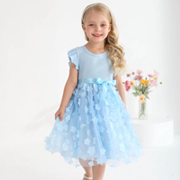 Robe de soirée Nouvelle Collection Été 3-8 ans Vêtements pour bébé fille à la mode Vente en gros Robes de princesse fleuries pour filles