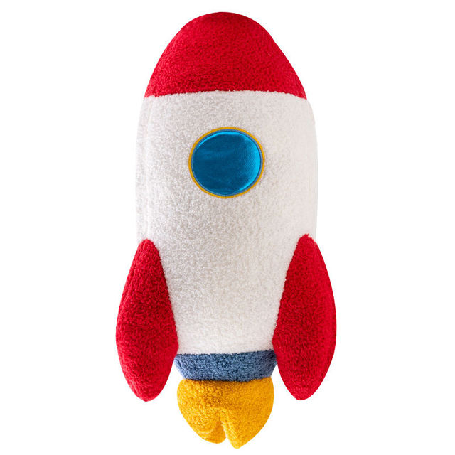 Cartoon Space Rocket Doll Plush Toys Creative Astronaut Airplane Doll Children Accompany Birthday Gift