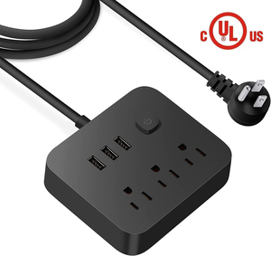 Striscia di alimentazione con cavo di <span class=keywords><strong>prolunga</strong></span> 3 prese <span class=keywords><strong>USB</strong></span> 3 porte <span class=keywords><strong>USB</strong></span> presa presa presa per striscia di alimentazione - Product Image 1