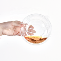 Conteneur alimentaire jetable rond empilable de 8 oz, bol à salade en plastique PET, boîtes d'emballage pour salade de fruits à emporter