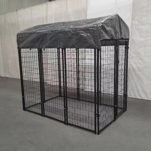 2025 Hot Sales Black Metal <strong>Dog</strong> Kennels Breathable Solid Pattern Outdoor Pet Cage <strong>Welded</strong> Wire Mesh <strong>Crate</strong> Hot Selling Product - Product Image 1