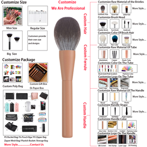 HMU manche en bois cheveux synthétiques de haute qualité surligneur à Angle unique pinceaux de <span class=keywords><strong>maquillage</strong></span> pour le visage - Product Image 6