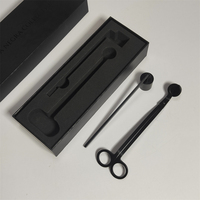 Kit de ciseaux en coffret avec logo laser personnalisé, emballage élégant pour éteignoir à bougie et coupe-mèche