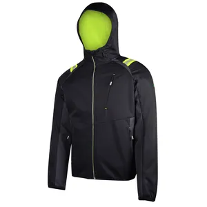 Jaqueta de capuz masculina, alta qualidade, 100% poliéster, respirável, à prova d' água, uniforme, roupa de trabalho