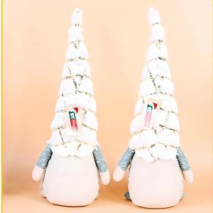 LINGKAI White Gold Knitted Sequin Plush Gnome <b>Hat</b> Faceless Doll Figurine Home Tabletop Ornament <b>Holiday</b> Gift - Product Image 3