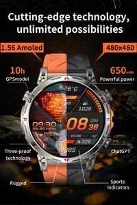 2025 Kc93 Người Đàn Ông Của GPS Thông Minh Đồng Hồ 1.56Inch Màn Hình Mới Chạy Đi Bộ Đi Xe Đạp Tính năng Ai quay Gpt La Bàn Bt Cuộc Gọi Dafit - Product Image 3