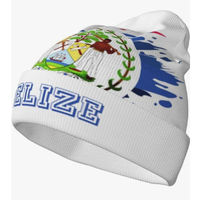 Chapeau tricoté de haute qualité avec drapeau du Belize pour femmes et hommes, chapeau tricoté tendance, chapeaux chauds d'hiver, bonnet de ski extensible et doux, unisexe