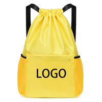 Sac à cordon promotionnel personnalisé avec logo imprimé, en tissu à séchage rapide, vente en gros pour la gym, le basketball et le marathon