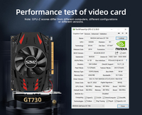 SZMZ GT730 2GB PCI-E 64Bit DDR3 Graphics Card New Fan Cooling for Laptop & Desktop PC Upgrade