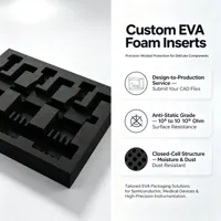 Insert en mousse EVA haute densité sur mesure, antistatique et absorbant les chocs, pour composants électroniques