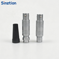 Connecteur coaxial circulaire demi-lune Sinztion ERA&FFA 1S S Series Push-Pull (Ensemble Mâle/Femelle) - Cœurs/Pins personnalisables Fabriqué en Chine