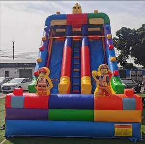 Toboggan gonflable à double voie pour cour, en PVC, capacité de 10 personnes, garantie de 2 ans pour les locations - Product Image 3