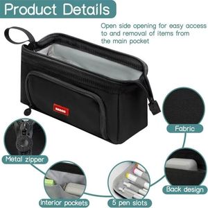 Estuche de Lápices Estilo Barco Japonés, Gran Capacidad, Caja de Papelería de Alta Gama para Estudiantes de Secundaria - Product Image 3