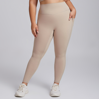 Leggings de yoga taille haute personnalisés avec logo, grandes tailles, poches latérales, séchage rapide, écologiques pour femmes, idéaux pour la gym, le fitness et la course à pied