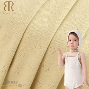 Tissu jacquard en coton peigné 100% Boran Textiles, tricot pointelle 3D, pour barboteuse bébé, t-shirt, débardeur, pyjama enfant - Product Image 2