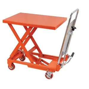 China Manufacturer Cart Mini Scissor Lift Table 5 Years Lift Table Scissor Hand Hydraulic Lift Table Cart