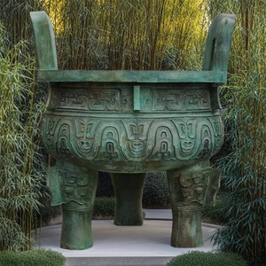 Dake Ding personalizzabile bronzo antico in metallo artigianato giardino decorazione quadrata artigianato scultura in bronzo di colore dimensione cinese