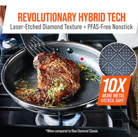 Batterie de cuisine au design classique 12 pièces en acier inoxydable triplement revêtue de céramique antiadhésive écologique