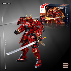 Sluban B1183 <span class=keywords><strong>Robot</strong></span> transformador juegos de bloques de construcción Samurai Mecha Warrior modelo espadas juguetes de montaje de plástico para niños regalo - Product Image 2