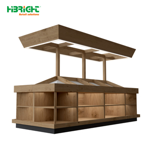 ชั้นวางสินค้าผลิตภัณฑ์จากไม้ Highbright WoodFresh รุ่น Island Display Rack สำหรับซูเปอร์มาร์เก็ตและร้านค้าปลีก - Product Image 2