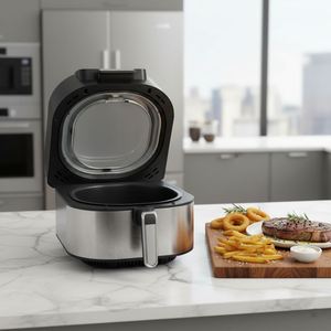 Machine à steak multifonctionnelle 2000W / Friteuse à air avec aiguille de mesure de température, contrôle tactile numérique antidérapant - Product Image 6