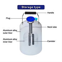 Réservoir cryogénique vertical de 20 L pour azote liquide avec moteur, haute sécurité, certifié CE, pour le stockage de pailles