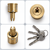 Cylindre de serrure à clé croisée en métal pour assemblage de cadenas avec 4 clés, remplacement de cylindre de serrure à rotation fluide