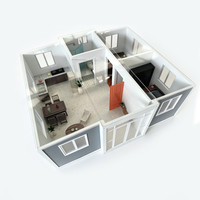 Maison modulaire à construction rapide, extensible, structure en acier personnalisée, maison d'hôtes extensible, norme d'exportation, insonorisée, isolée thermiquement