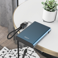 Prix d'usine O E M Chargeur portable au lithium, charge rapide PD 20W, bloc d'alimentation mini en métal, batterie externe 10000mAh avec câble