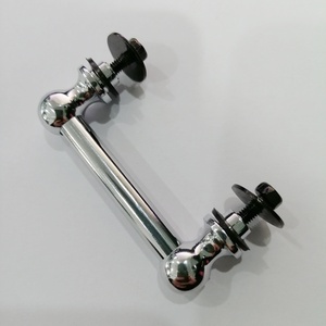 Poignée de meuble en acier inoxydable chromé avec embouts, diamètre de la capuchonnette 12 mm, filetage métrique, finition standard classe 8.8, usage industriel - Product Image 3