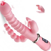 Rosa Anal-Klitoris Dreifach-Vibrator mit Mehrfachfrequenzen für Frauen Vibrator Sexspielzeug