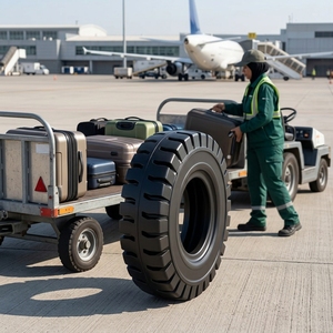 Pneumatico Solido Speciale Piccolo 3.50-6 per Ruota di Carrello da Aeroporto e Porto con 18 Mesi di Garanzia del Produttore - Product Image 1