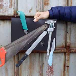 Fogli di gomma nera flessibile fogli magnetici bifacciali stampabili resistenti per la conservazione di matrici metalliche organizzare forniture artigianali per attrezzi - Product Image 6