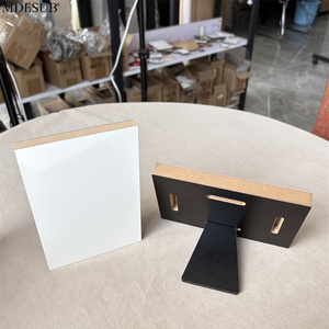 MDFSUB Panneaux <span class=keywords><strong>photo</strong></span> à sublimation avec impression <span class=keywords><strong>personnalisée</strong></span> Bloc <span class=keywords><strong>photo</strong></span> en MDF à sublimation blanc 15mm Plaques en MDF vierges à sublimation 4x6'' - Product Image 1