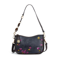 Sac à bandoulière de luxe en cuir véritable pour femme avec fermeture éclair, chaînes et sangle unique, style simple et tendance, sacoche sous le bras