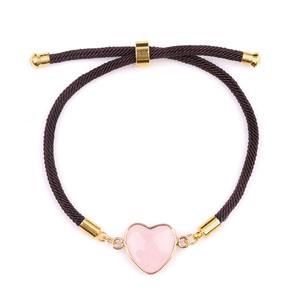 Bracelets ajustables tressés cœur en pierre naturelle 20 sortes de bracelets en corde d'or longue distance <span class=keywords><strong>pour</strong></span> <span class=keywords><strong>les</strong></span> <span class=keywords><strong>meilleurs</strong></span> <span class=keywords><strong>amis</strong></span> amoureux - Product Image 5