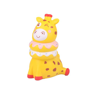 Pu Foam Giraffe Donut Toy Slow <b>Rebound</b> Fidget Toy For Kids 2 To 4 Years Unisex - Product Image 4