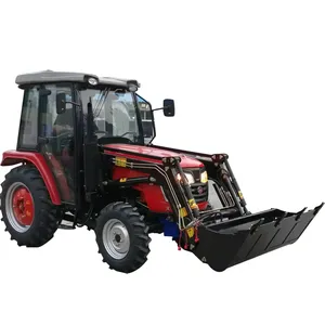 Multifunktion allrad farmer 50 ps 60 ps 70 ps traktoren mit kabine kompakter landwirtschaftstraktor 4x4 mini-farmtraktoren zum verkauf