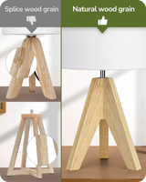 Support en bois personnalisé, lampe de lecture flexible en bois rechargeable par USB, lampe de bureau à LED, ampoules à intensité variable, lampe de table à LED