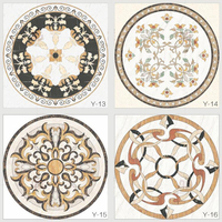 Carreaux de marbre jet d'eau naturel personnalisés motif médaillon pour intérieur et extérieur pour la décoration de panneau mural de hall de cuisine de salle de bain