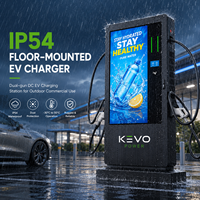 Chargeur rapide DC pour véhicules électriques OEM à double pistolet 30kW-80kW avec écran publicitaire 4K de 65 pouces pour projets commerciaux