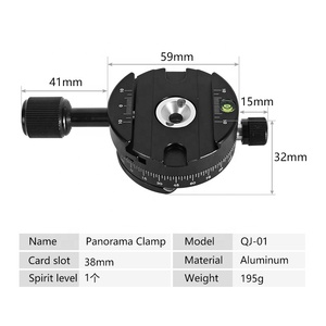 Accessoires <span class=keywords><strong>pour</strong></span> appareil photo en gros, trépied, pièce de rechange, tête de trépied panoramique à 360 degrés, plaque de dégagement rapide, <span class=keywords><strong>pince</strong></span> <span class=keywords><strong>pour</strong></span> appareil photo reflex numérique - Product Image 3