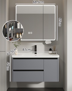Modern Aluminum Honeycomb Bathroom Cabinet Integrated Ceramic Basin Smart <b>Mirror</b> Eco-Friendly Water Resistant Soft Closing Doors - Product Image 6
